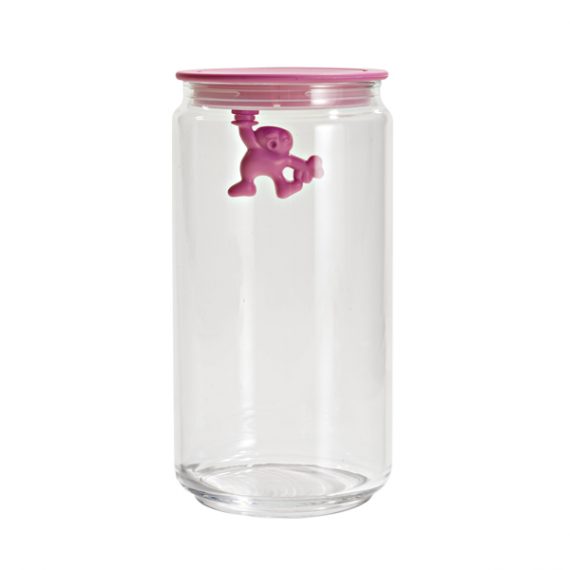 Alessi Gianni Pink Glass Jar with Lid