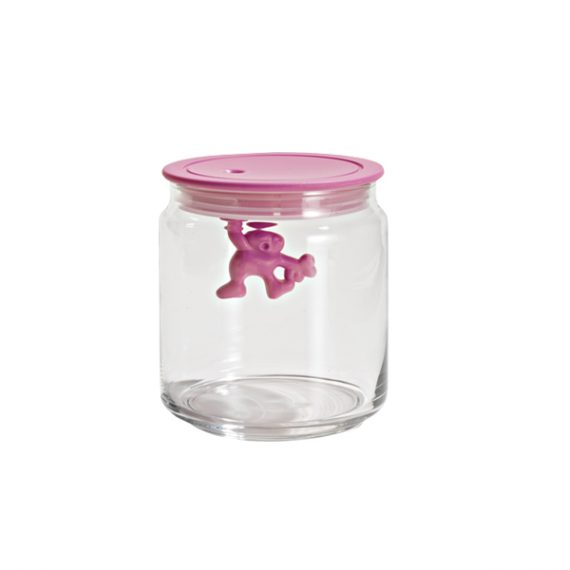 Alessi Gianni Pink Glass Jar with Lid