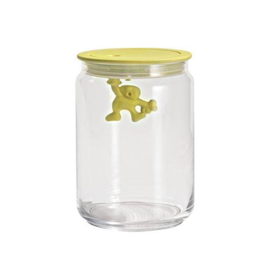 Alessi Gianni Yellow Glass Jar with Lid
