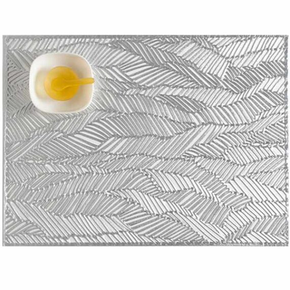 Chilewich Pressed Drift Silver Placemat-Chilewich
