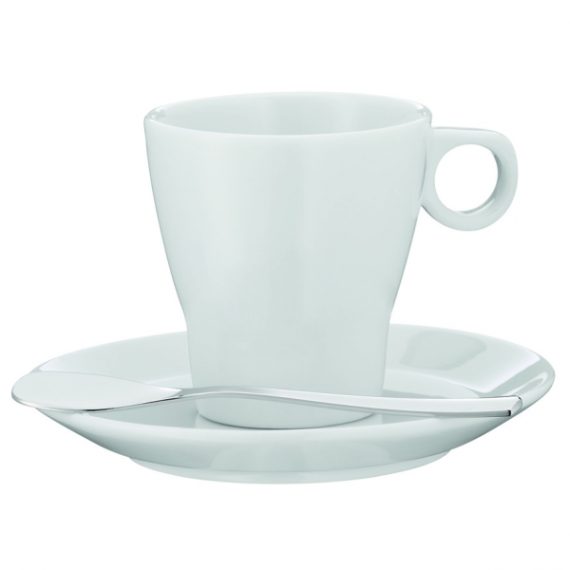 WMF Barista Espresso Cup and Saucer with Spoon