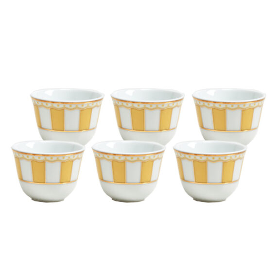 Noritake Carnivale Yellow Arabic Coffee Cup Set-NORITAKE
