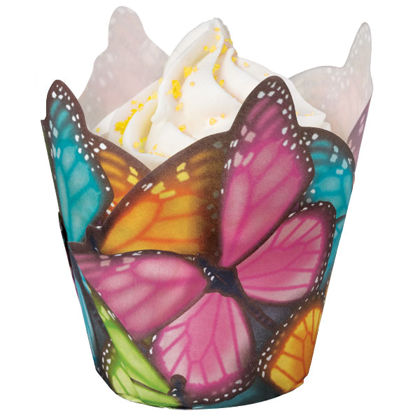 Wilton Multicolor Butterfly Specialty Pleated Cups-Wilton