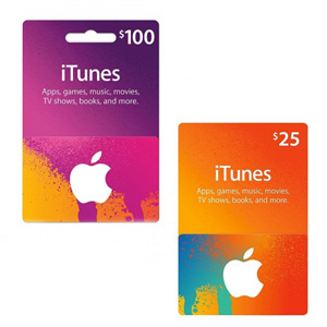 $100 & $25 USA iTunes Card Bundle (Instant E-mail Delivery)
