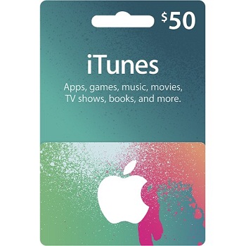 $50 USA Apple iTunes Gift Card (Instant E-mail Delivery)