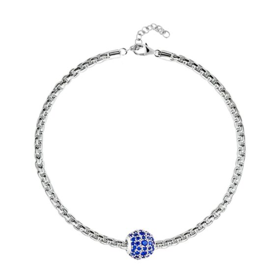 Blue Pavé Charm Bracelet