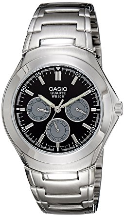 Casio Edifice Analog Black Dial Men's Watch (MTP-1247D-1AVDF)