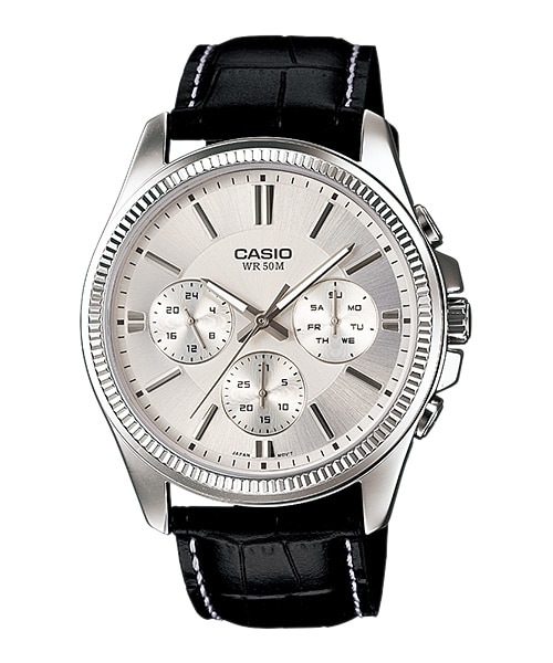 Casio Enticer Analog White Dial Watch for Men MTP-1375L-7A2DF