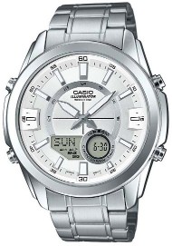 Casio Men's Ana-Digi Dial Stainless Steel Band Watch (AMW-810D-7AVDF)
