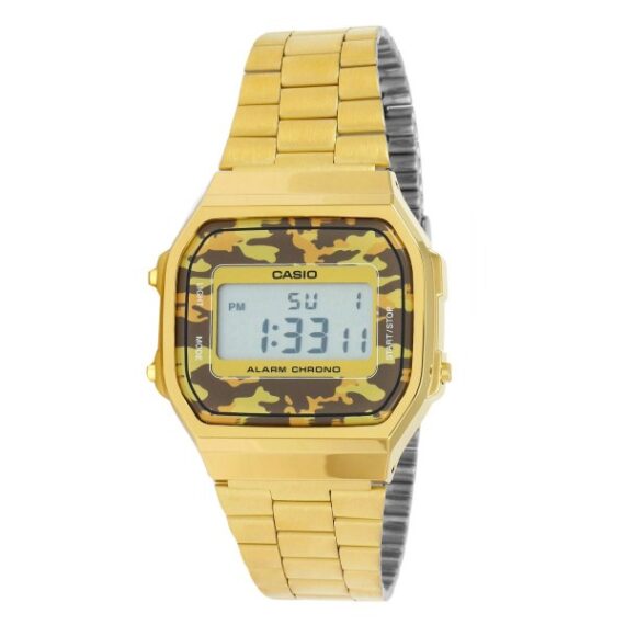 Casio Stainless-Steel Bracelet Unisex Watch (A168WEGC-3D)