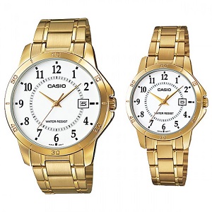Casio Women's Gold Ion Plated Stainless Steel Band Analog Watch - LTP
