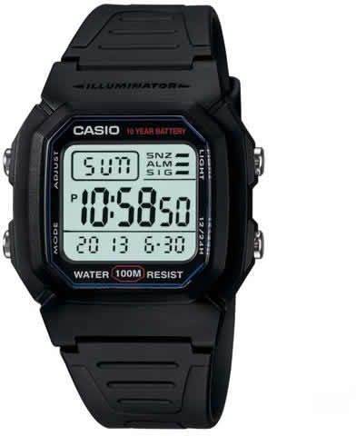 Casio watch for men W-800H-1AVDF