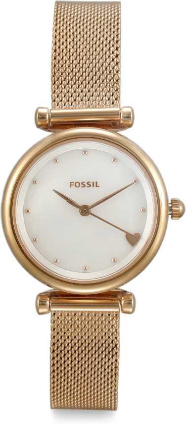 Fossil Limited Collection Carlie Mini Three-Hand Rose Gold-Tone Stainl