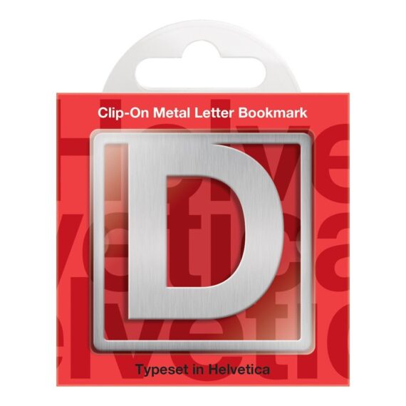 Helvetica Clip-on Letter Bookmarks - D