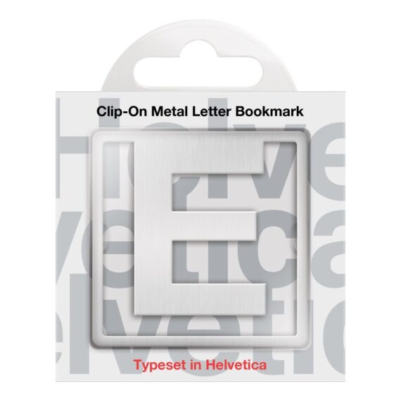 Helvetica Clip-on Letter Bookmarks - E