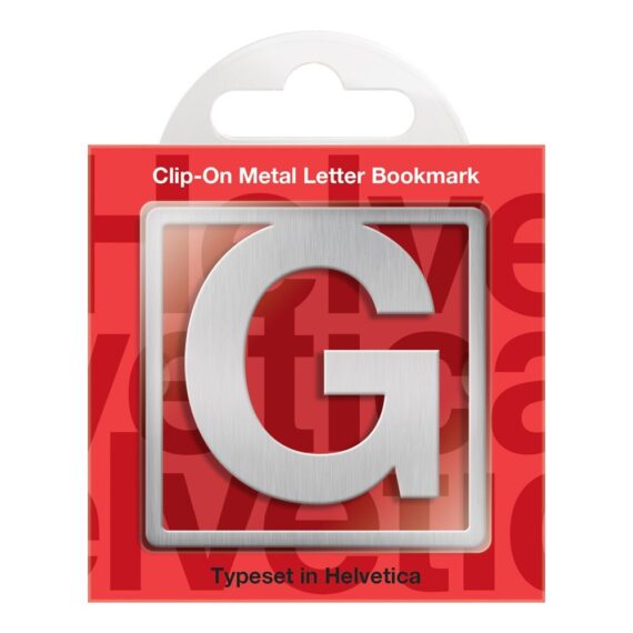 Helvetica Clip-on Letter Bookmarks - G