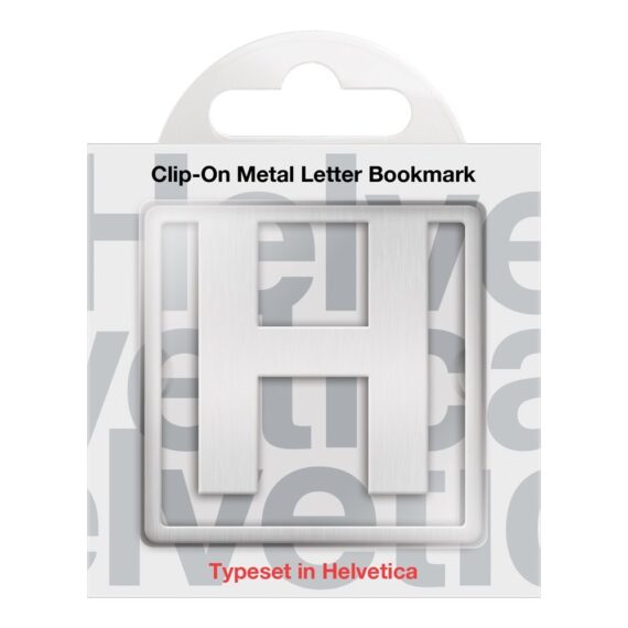 Helvetica Clip-on Letter Bookmarks - H