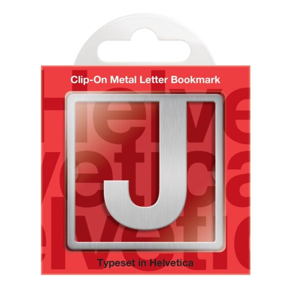 Helvetica Clip-on Letter Bookmarks - J