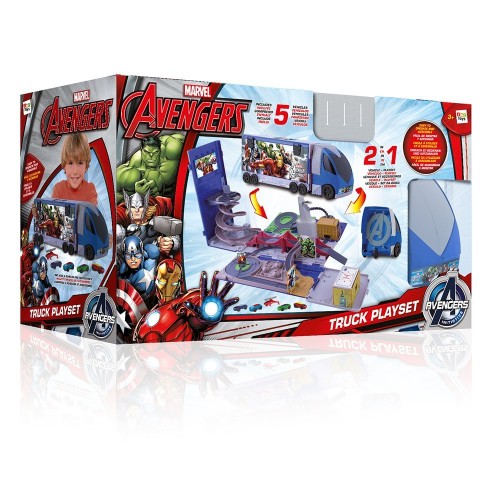 IMC Toys Avengers Truck Playset Convertible In Track With 4 Autos (390