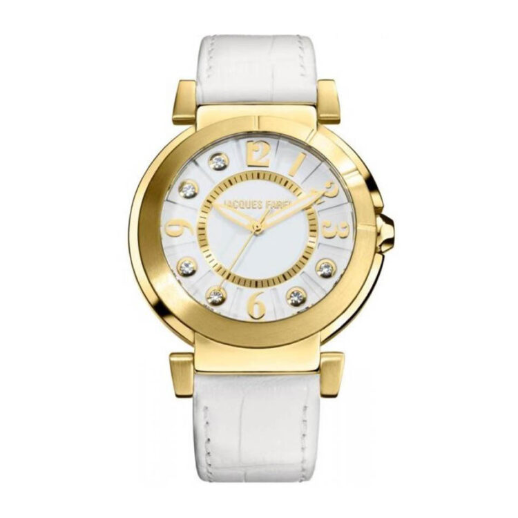 Jacques Farel Fashion Watch For Women (ALG222) With Free Gift