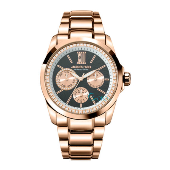 Jacques Farel Fashion Watch For Women (AOL2777) With Free Gift