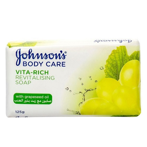 Johnson's Soap Grapeseed Oil 125gm - Pack OF 6 (UAE Delivery Only)