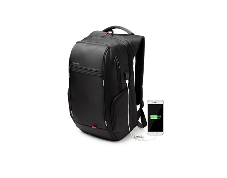 Kingsons Smart With USB Port 15.6" Laptop Backpack Black (K3140W)