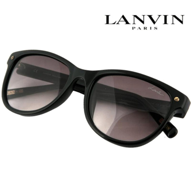 Lanvin Cat-Eye Shape Unisex Sunglasses Frame Black and Lens Grey Color