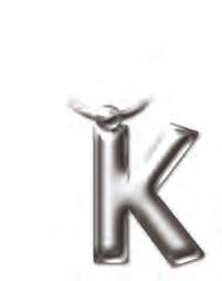 Letter Keyring - Letter 'K'