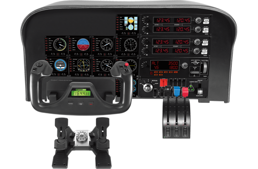 Logitech Flight Yoke System Professional Simulation Yoke And Throttle With Free Gift