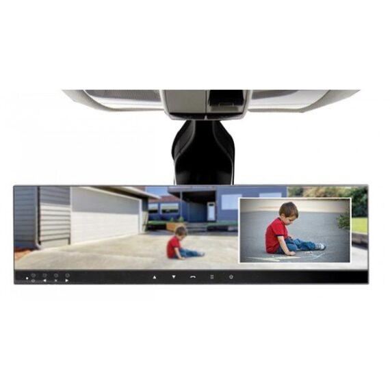 Merlin Bluetooth Car Mirror -Premium With Rear View Camera With Free Gift