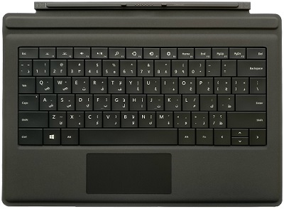 Microsoft Type Cover for Surface Pro - Black (Arabic / English Printed