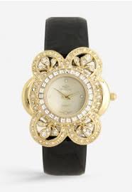 Mon Grandeur Women's Mother of Pearl Dial Leather Band Watch GR-IN8245