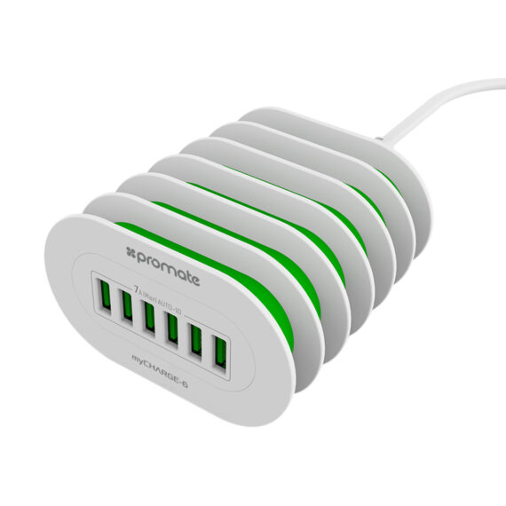 Promate MyCharge 4.8A Wall Charger With 3 USB Ports (MyCharge-6-UK)