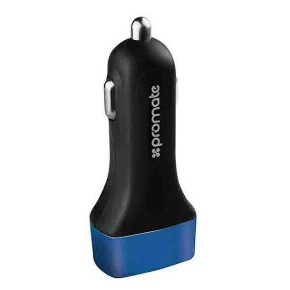Promate Trica 3100 mAh Ultra-Fast Universal Car Charger with 3 USB Por