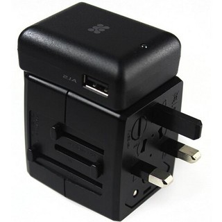 Promate Universal Travel Adapter with 2 Output Power Sockets.