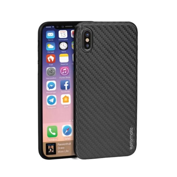 Promate iPhone X Cover (CARBON-X.BLACK)