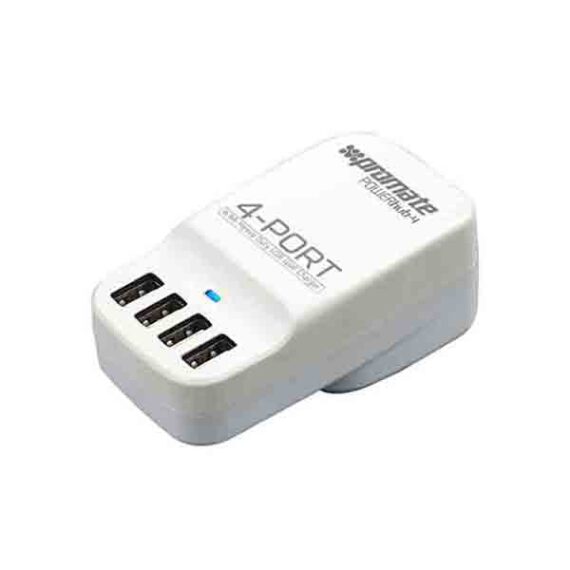 Promate powerHub-4 6.8A High Speed USB Wall Fast Charger with 4 USB Po