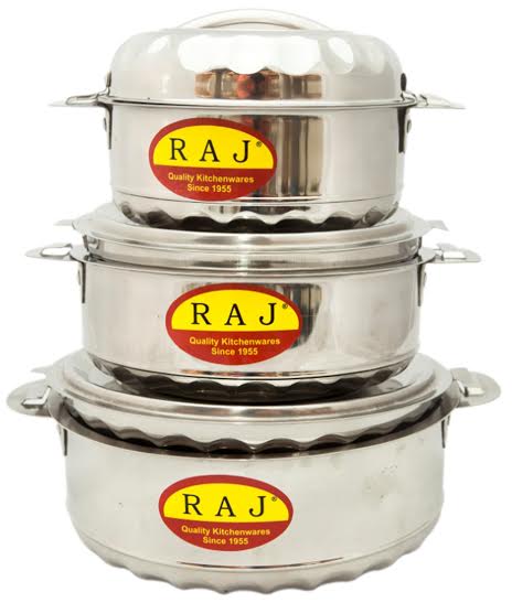 Raj Hot Pot Set of 3 pcs (Size 1/1.5/2.5 ml)