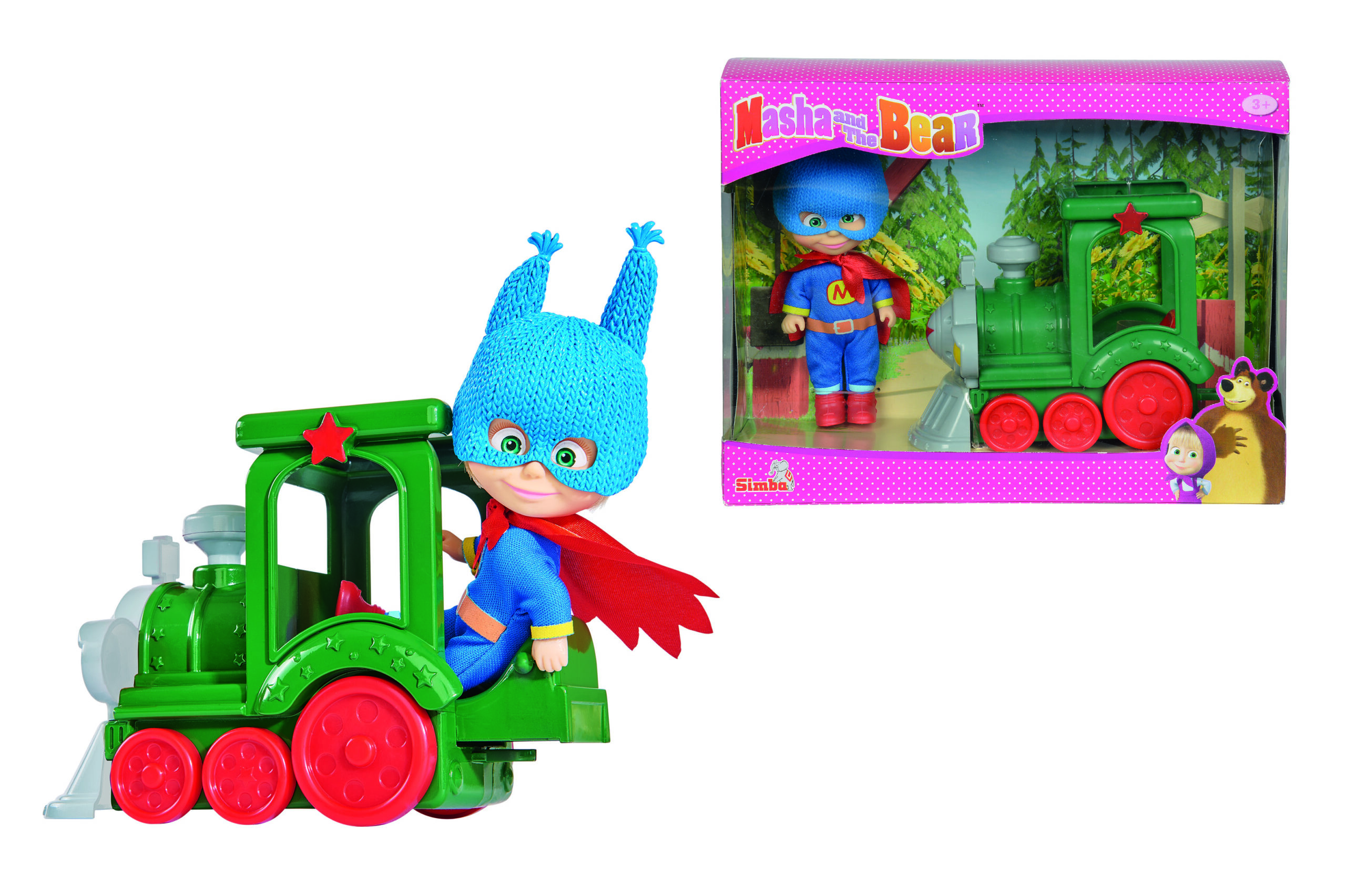Simba Masha Superhero With Train - 9302119