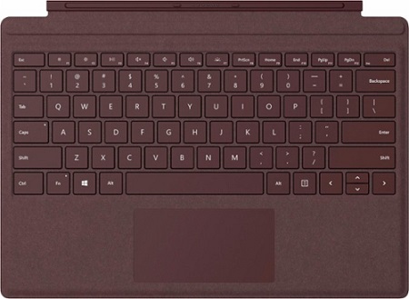 Surface Pro 2017 Signature Type Cover - Burgundy With Free Gift