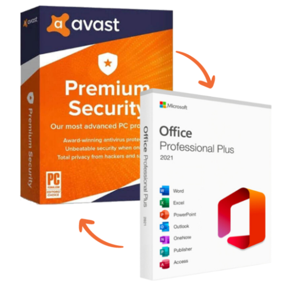 Office 2021 Pro Plus + Avast Premium Security Bundle Software on Sale