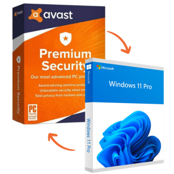 Windows 11 Pro + Avast Premium Security Bundle Software on Sale