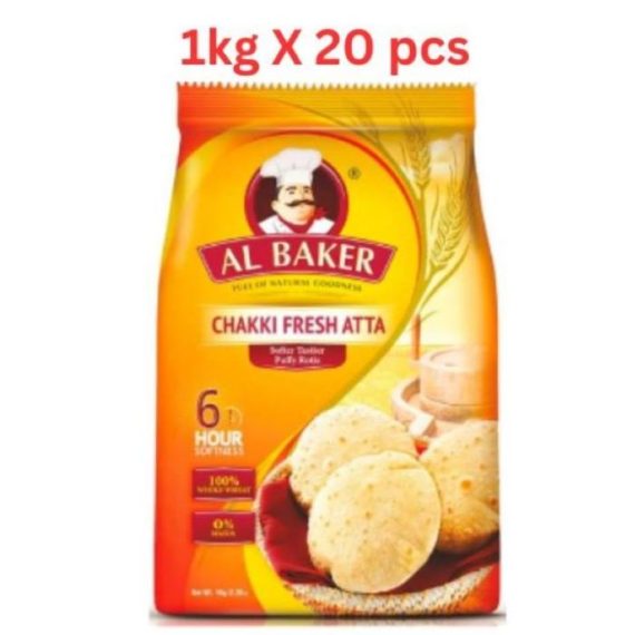 Al Baker Chakki Fresh Atta - 20 x 1 kg