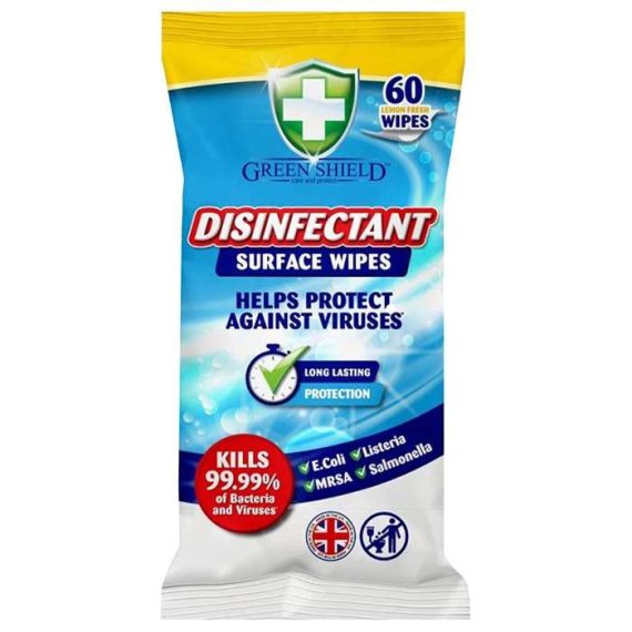 Greenshiield Disinfectant Surface Wipes 60s