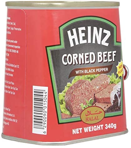 Heinz Corned Beef Halal Black Pepper 340 Gm