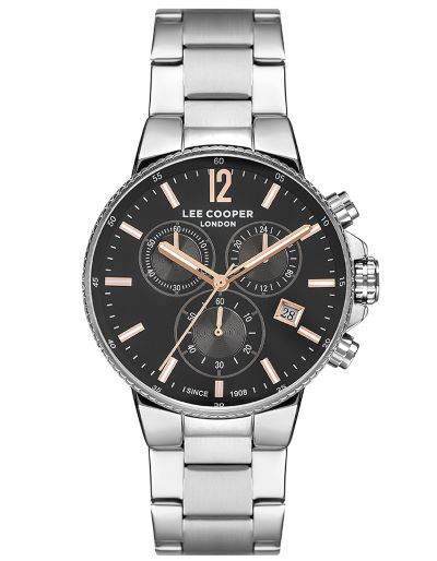 Lee Cooper Men's Multi-Function Black Dial Watch - LC07317.350