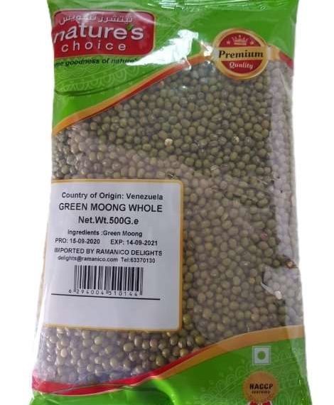 Nature's Choice Green Whole Moong 500Gm